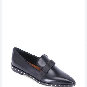 Valentino Garavani Black Studded Flats